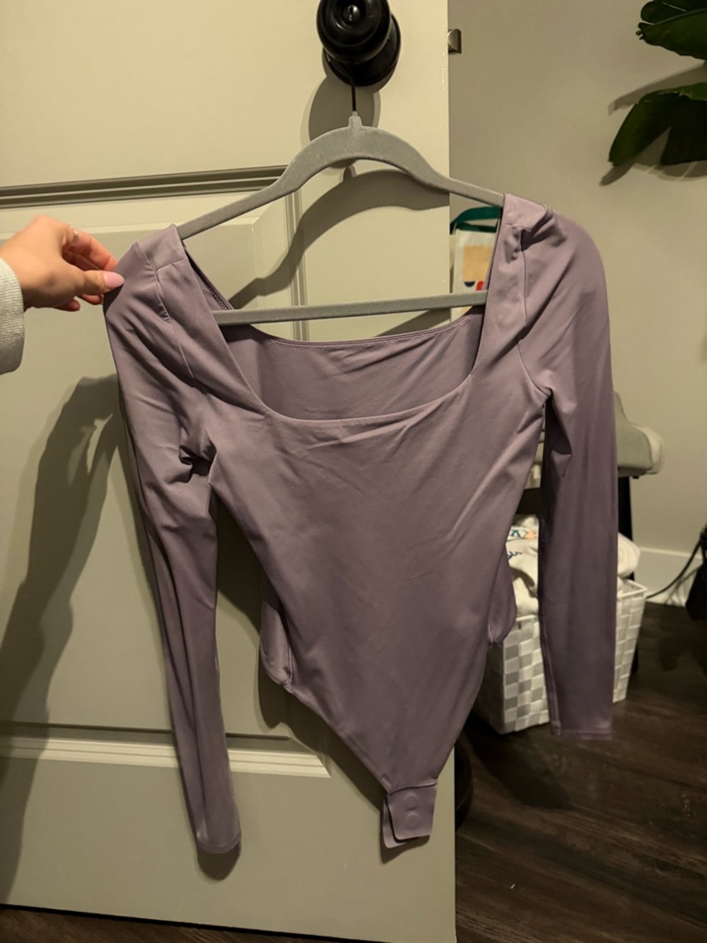 lululemon athletica Lilac Long-Sleeve Scoop-Neck Bodysuit